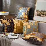 The Gilded Luxury Geo Velvet Pillow Cover Collection