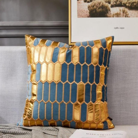 The Gilded Luxury Geo Velvet Pillow Cover Collection