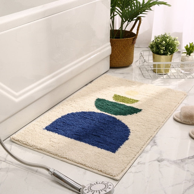 Half Moon Abstract Accent Rug