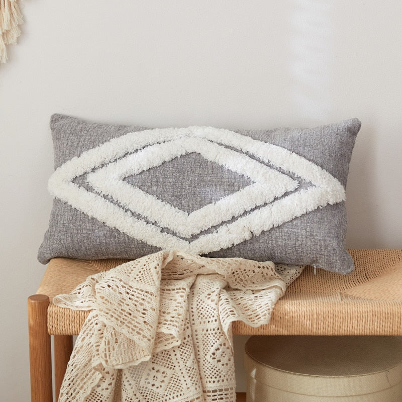 The Double Diamond Lumbar Pillow Cover