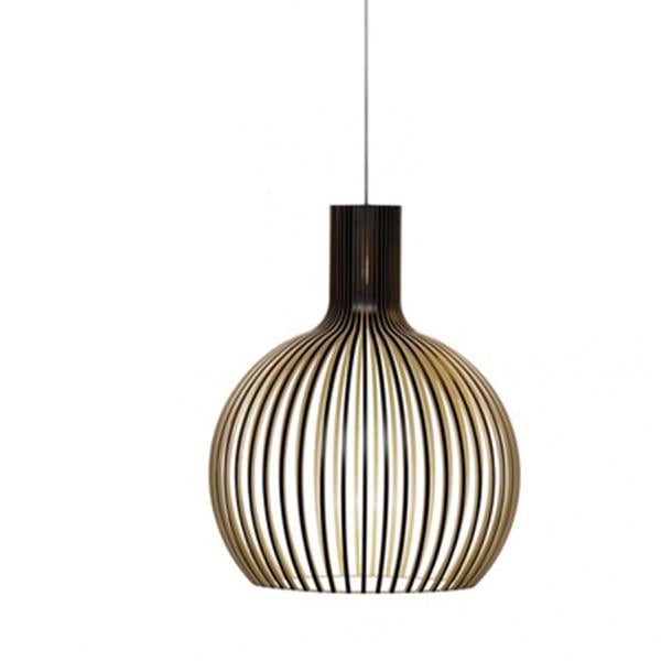 Modern Wood Birdcage Pendant Light