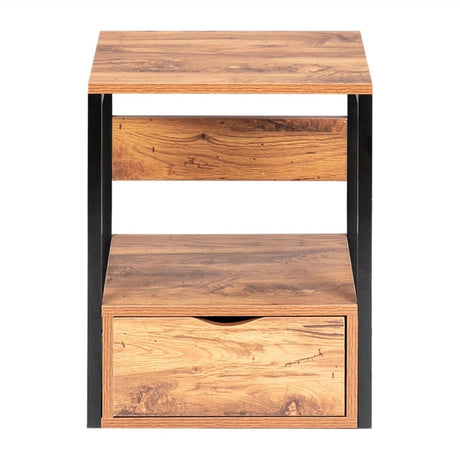Rustic Night Stand Side Table Set