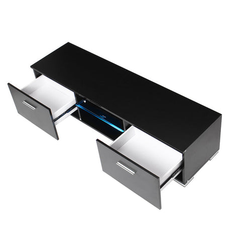 High Gloss Entertainment Center TV Console Table With Storage Drawers