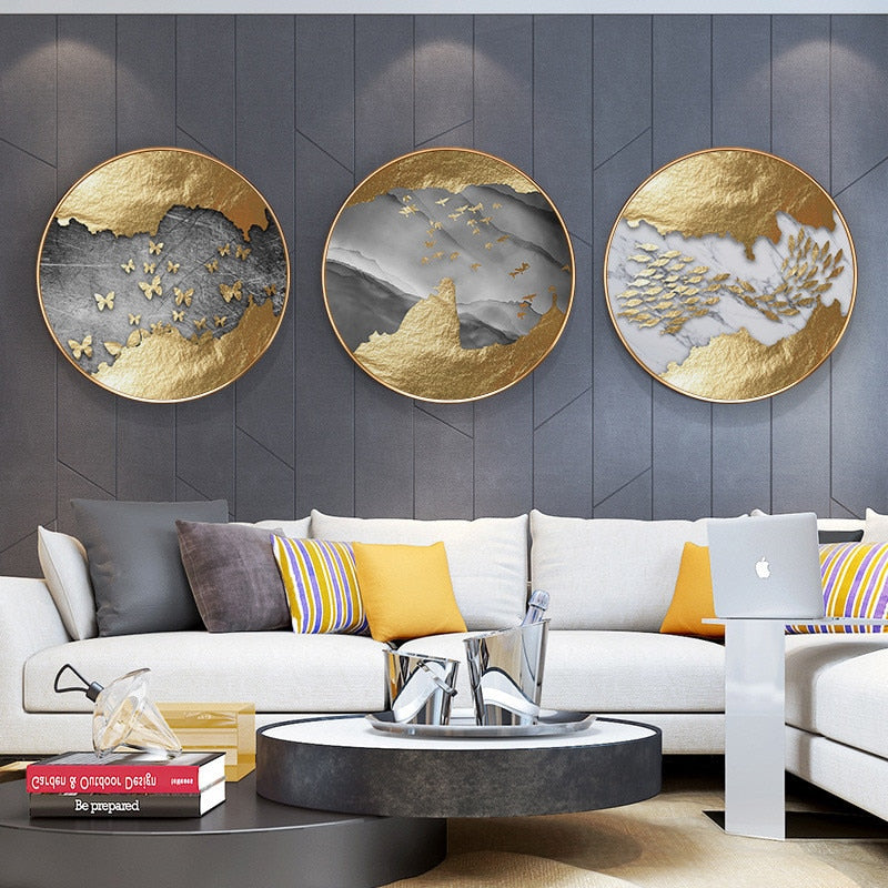 Movement in Gold Canvas Prints
