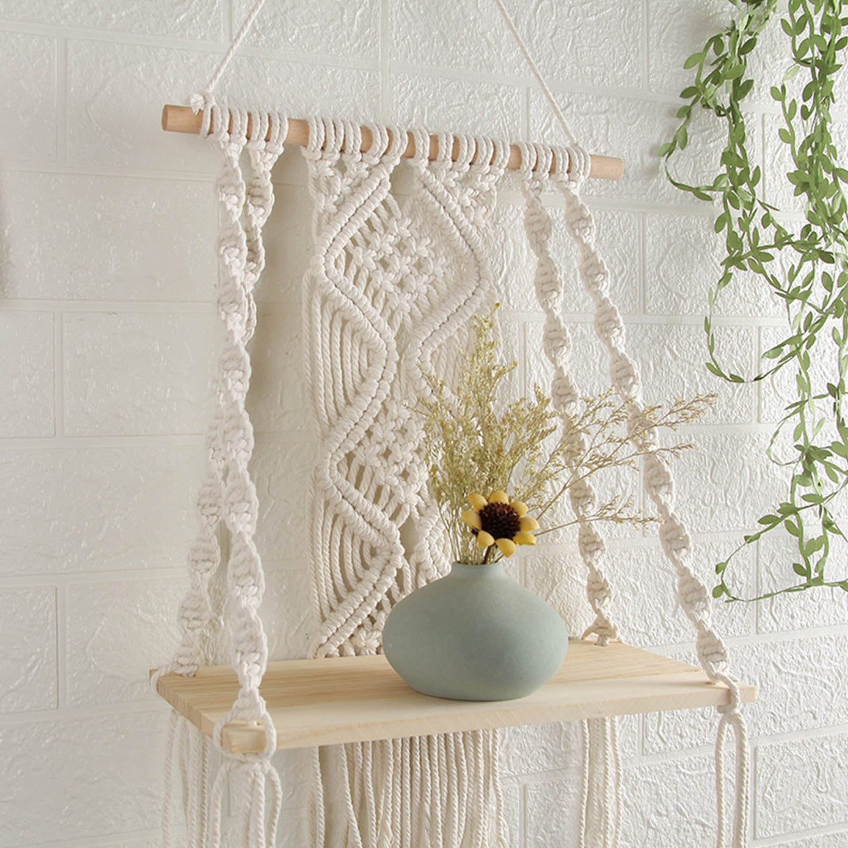 Amon Boho Macrame Shelf