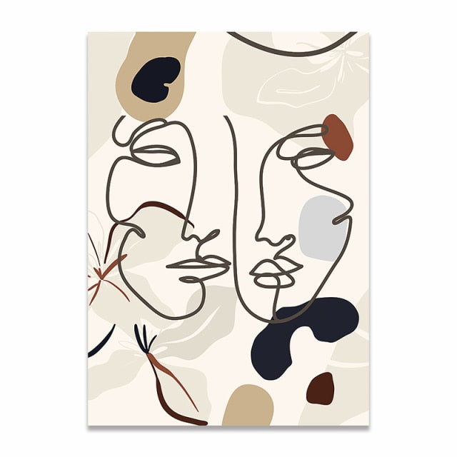 Faces in the Abstract Canvas Print