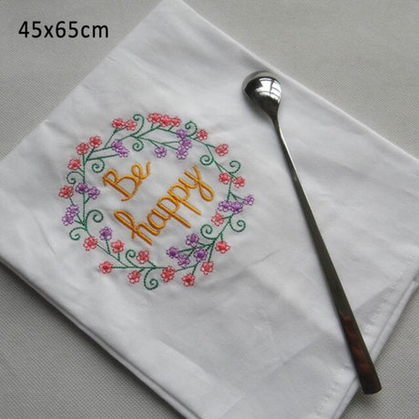 Happiness Embroidered Table Napkins