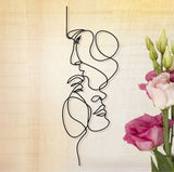 Love in Linear Metal Wall Art
