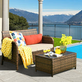 2 Piece Patio Rattan Furniture Set