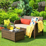 2 Piece Patio Rattan Furniture Set