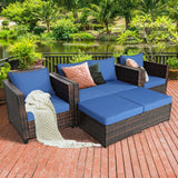 5 Piece Patio Rattan Furniture Set