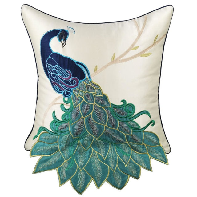 Belle Peacock Pillow Cover