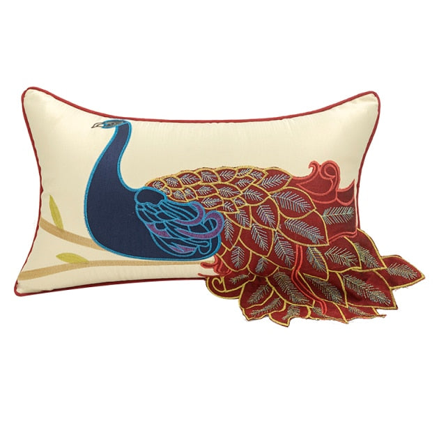 Belle Peacock Pillow Cover