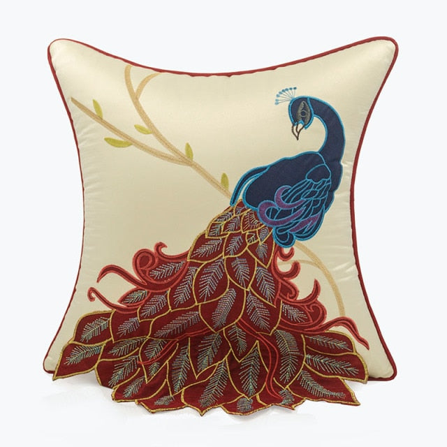 Belle Peacock Pillow Cover