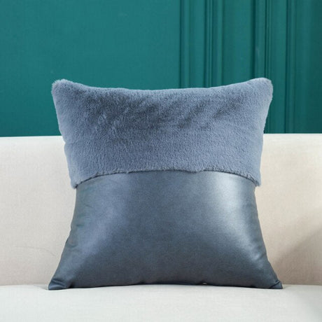 Elliott Faux Leather and Fur Pillow Covers