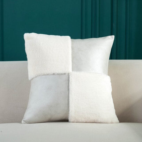 Elliott Faux Leather and Fur Pillow Covers