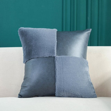 Elliott Faux Leather and Fur Pillow Covers