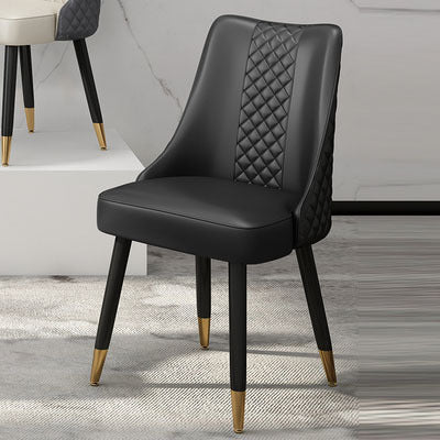 Leather Backed Wooden Dining Chair