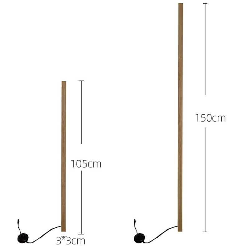Wooden Standing Lamp Pole