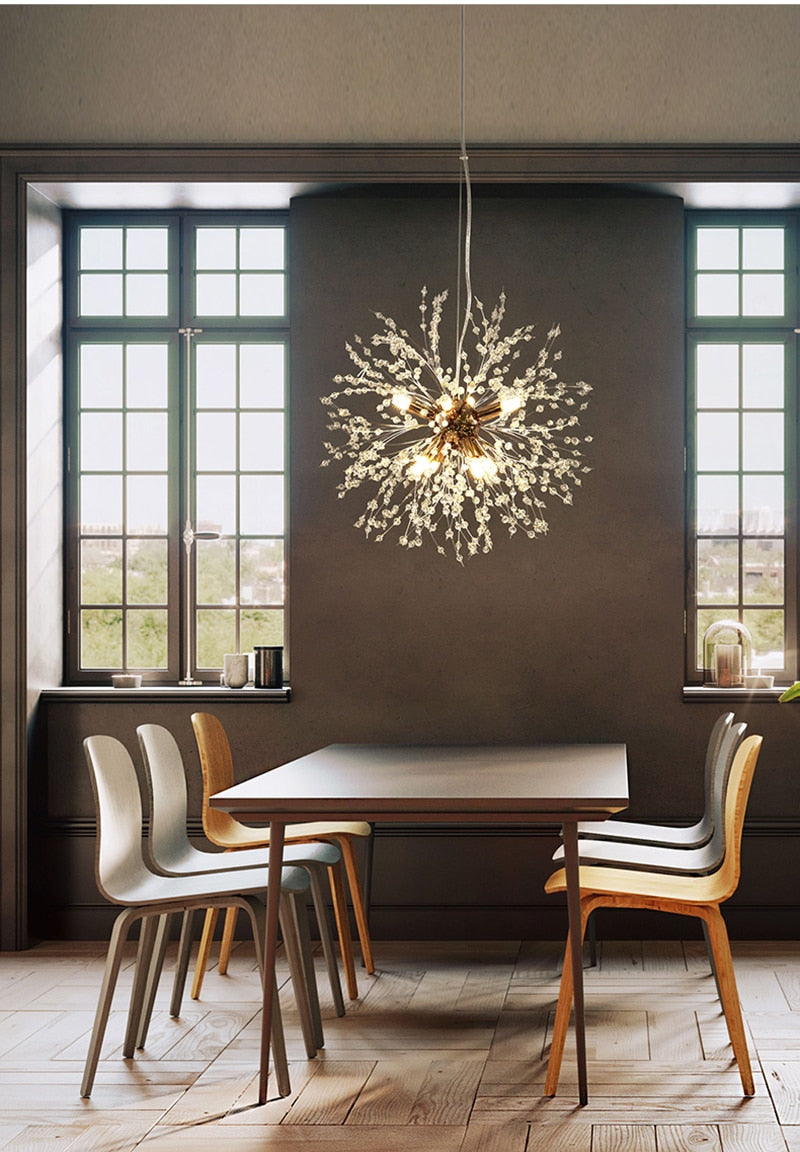 Modern Crystal Dandelion Chandelier