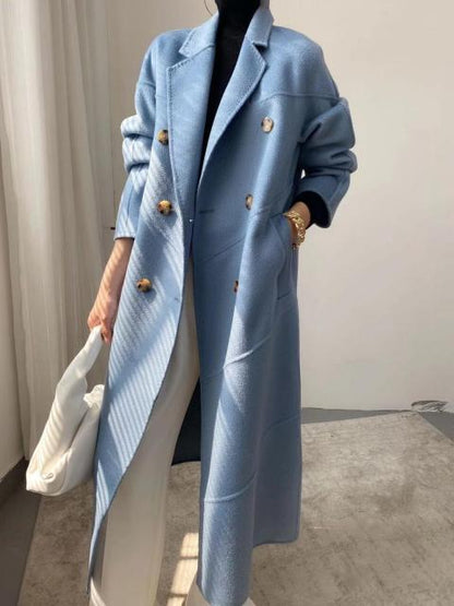 wool casual streetwear long coat