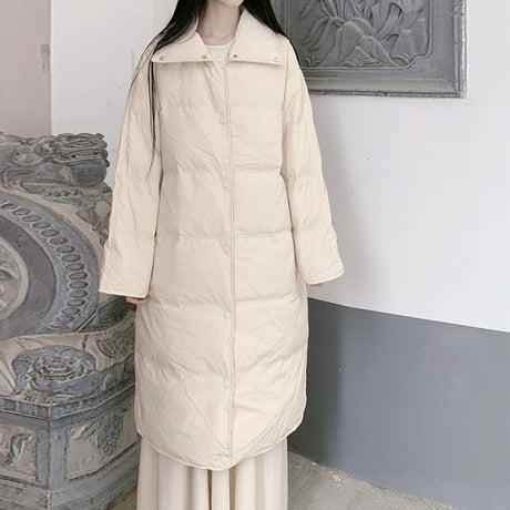 Solid Color  Stand Vintage Warm Coats