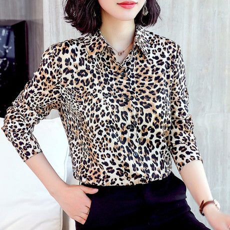 Leopard Office  Elegant Blouse
