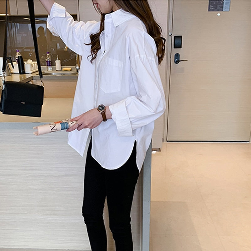 Oversize Loose Cotton Casual Blouse