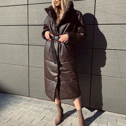 Straight Loose Elegant Pockets Cotton Coats