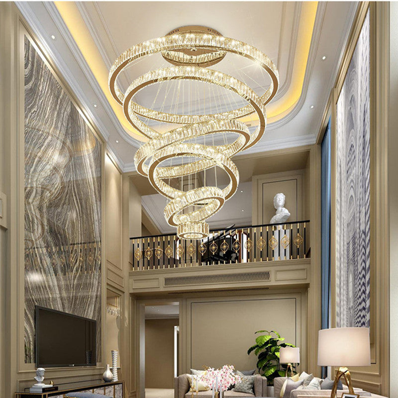 Luxury Modern Ring Crystal LED Chandelier