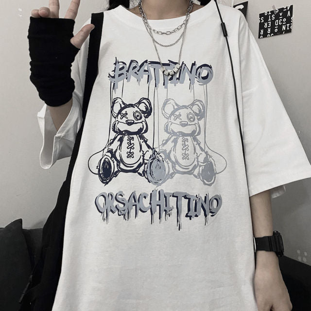 Loose  Streetwear gothic Blouses