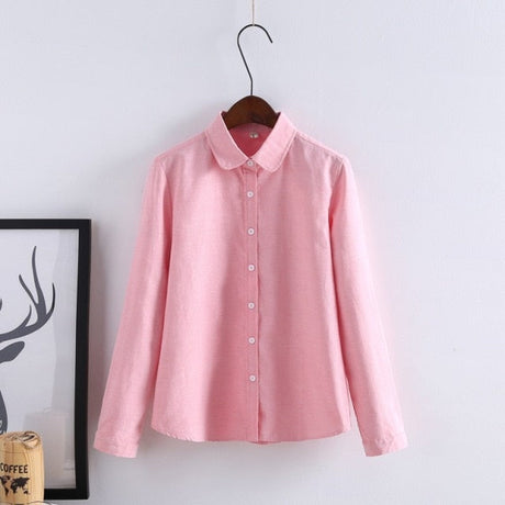 Long Sleeve Cotton Blouse