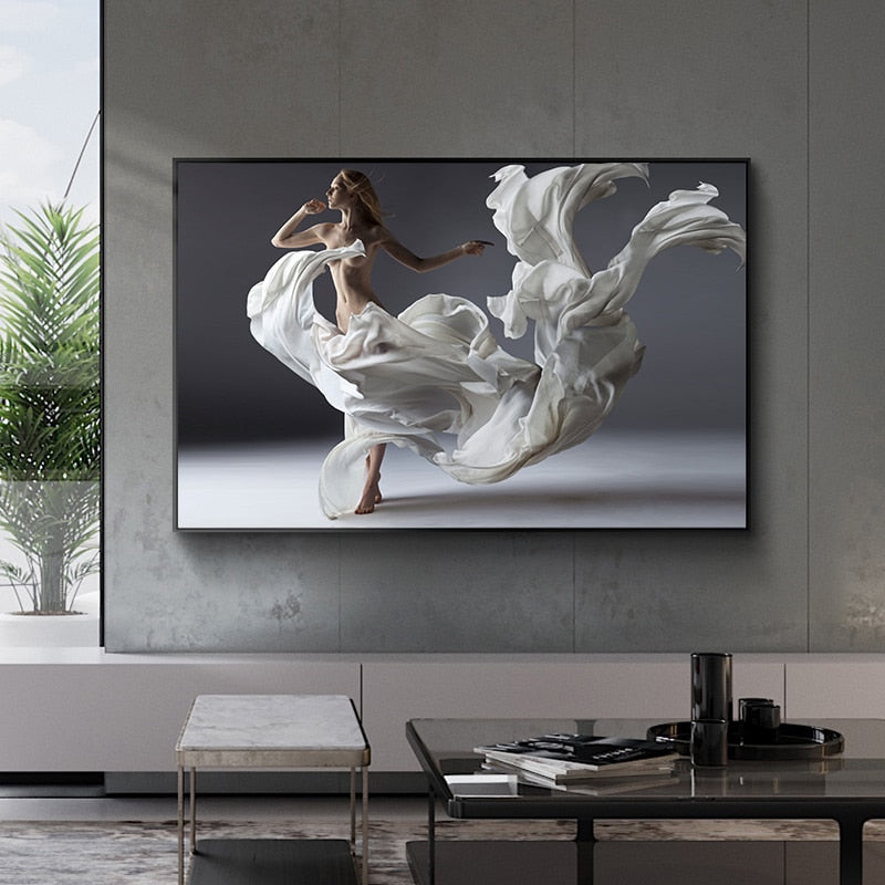 Vision in White Canvas Print
