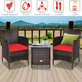 3 Piece Rattan Wicker Furniture Set