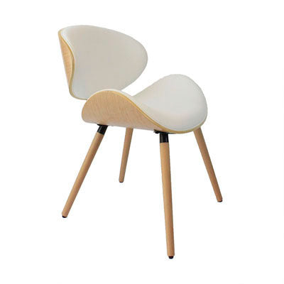 European Style Modern Luxury Leather & Wood Chair