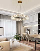 Modern Crystal Flower Chandelier Led