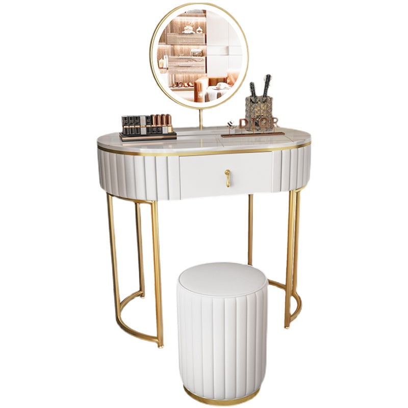 White Nordic Modern Drawer Vanity Cosmetic Table