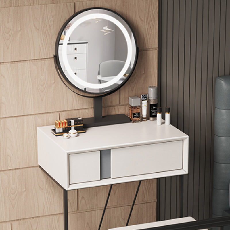 White Modern Nordic Vanity with Mirror
