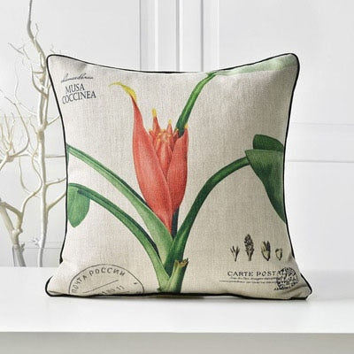 Kalani Tropic Leaf Floral Pillow Cover