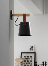 Nordic Wooden Hanging Wall Lamp