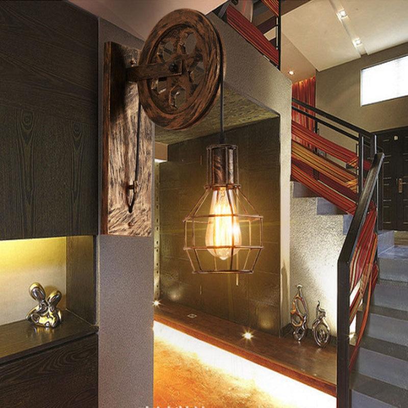 Loft - Industrial Vintage Pulley Wall Mounted Lamp