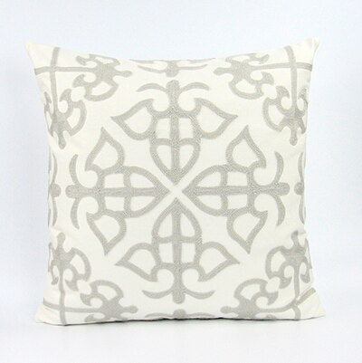 Garion Gray Embrodiered Pillow Covers