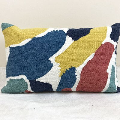 Splish Splash Abstract Embroidered Pillows