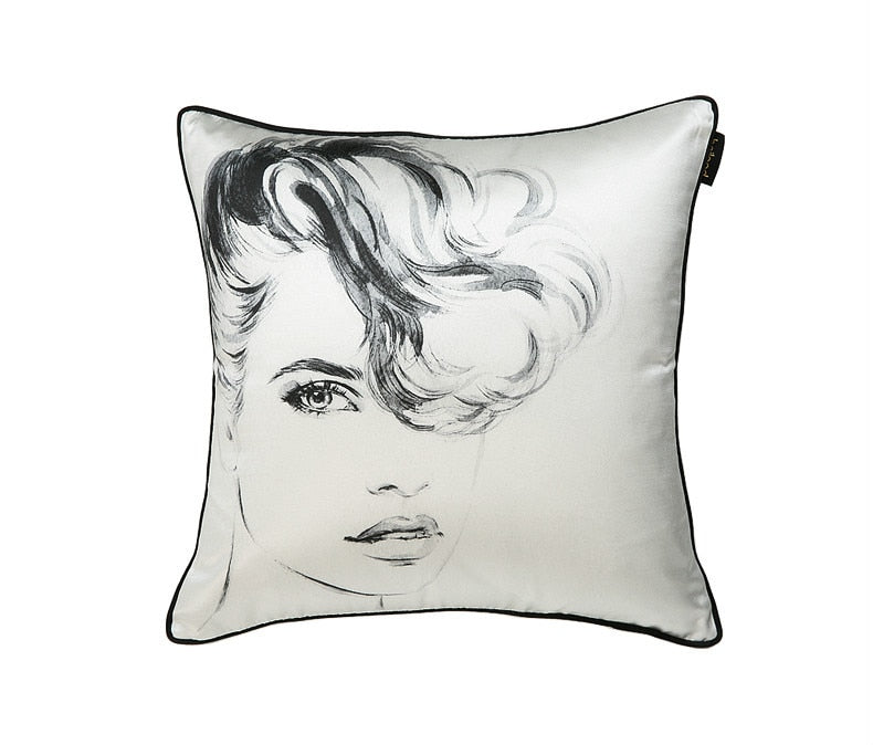 Portrait of a Woman Pillow Cover