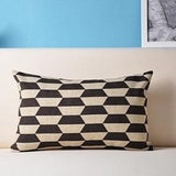 Diamond Geometric Lumbar Pillow Cover