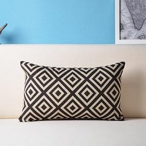 Diamond Geometric Lumbar Pillow Cover