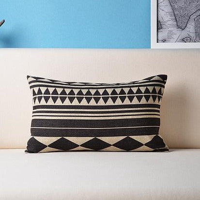 Diamond Geometric Lumbar Pillow Cover