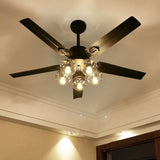 Glass Ball Ceiling Fan light