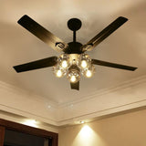 Glass Ball Ceiling Fan light