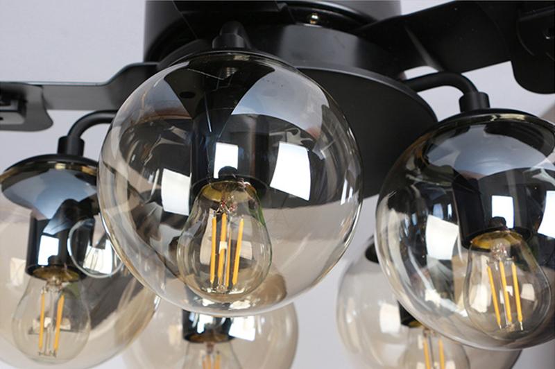 Glass Ball Ceiling Fan light